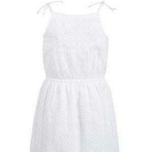 EPIC Threads Big Girls Eyelet Tie Dress, Size Medium - Bright White